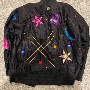 Vintage oversized Cache Sequin Jacket